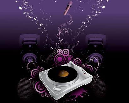 The Trend of Music Illustration Vector Material