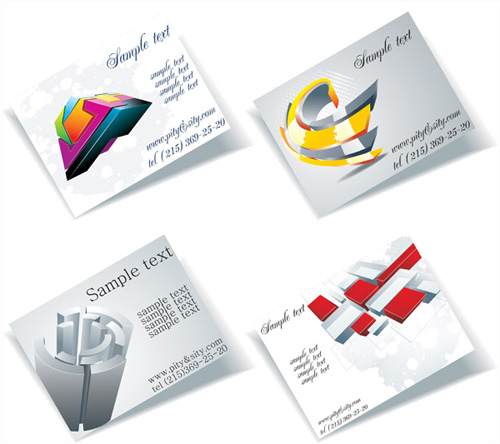 Three dimensional card or sticker