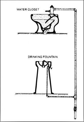 Toilet Water Fountain clip art