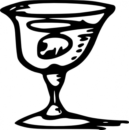 Tom Wine Glass clip art