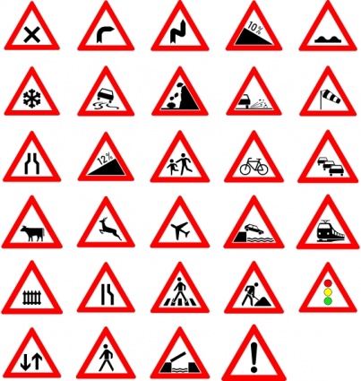 Traffic Street Road Signs clip art