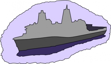 Transport Dock Ship clip art