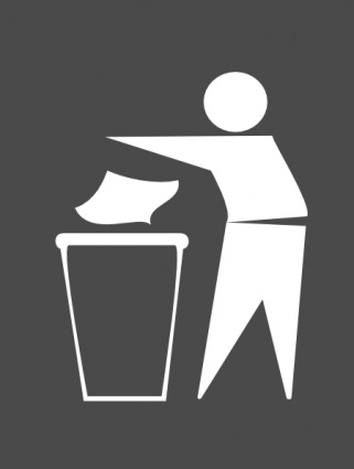 Trash Bin Sign clip art