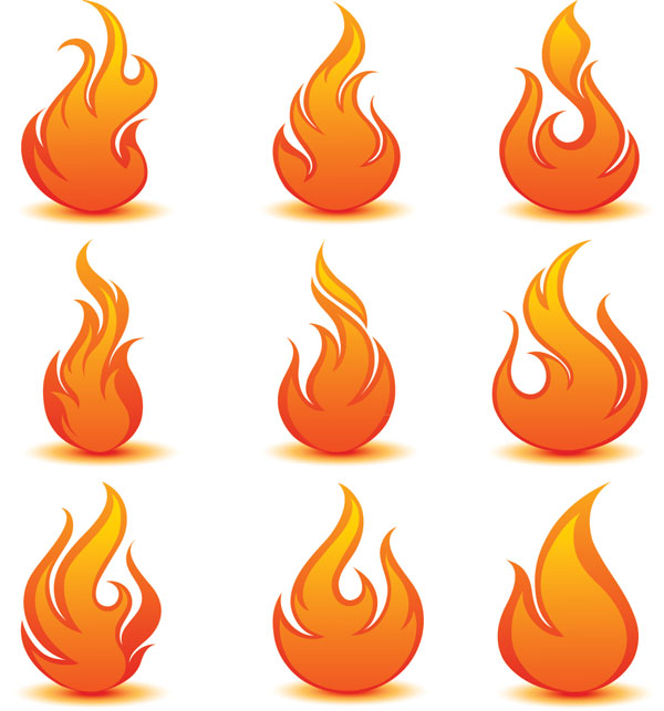 Tribal Flame Vector Icons