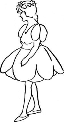 Tulip Girl clip art