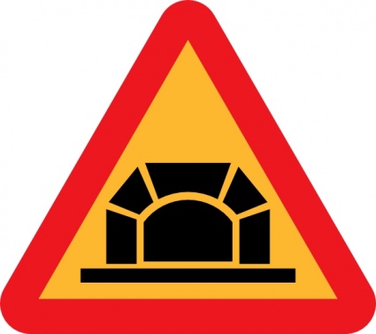 Tunnel Road Sign clip art