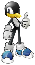 Tux The penguin in sonic style