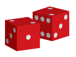 Two red dice