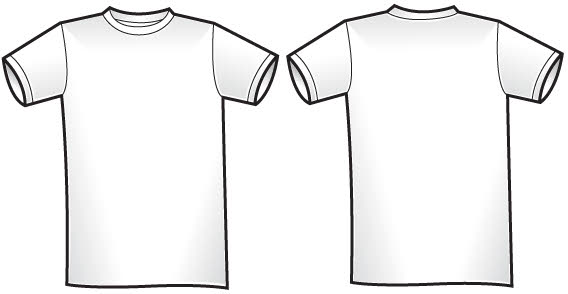 Twosided T-shirt template free vector