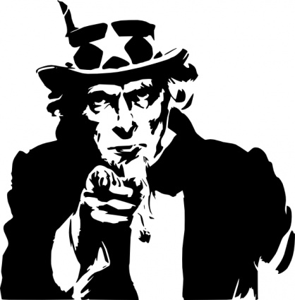 Uncle Sam Pointing clip art