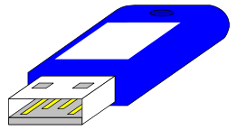 USB Key / Pen Blue Connector Side