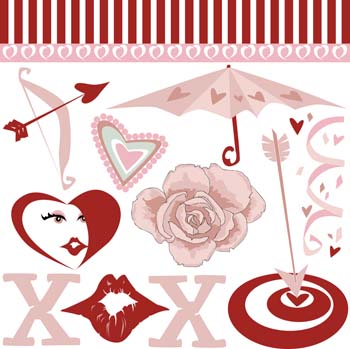 Valentine Elements Vector