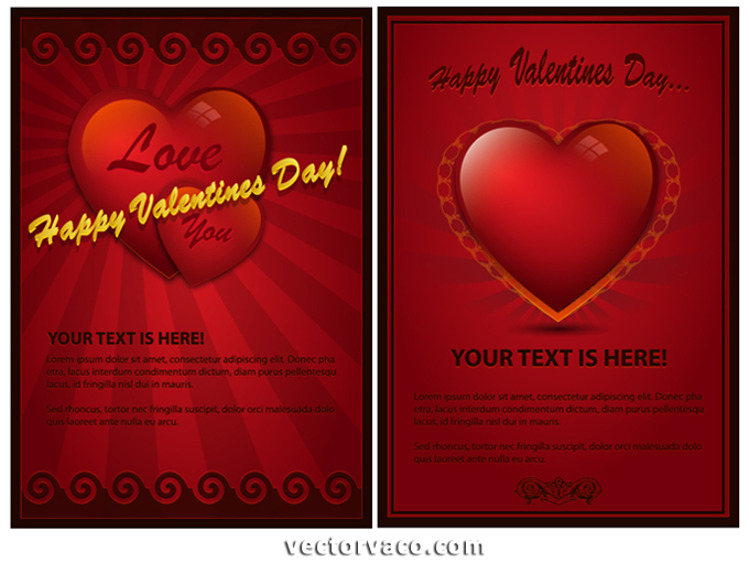 Valentine's Day Card Vector