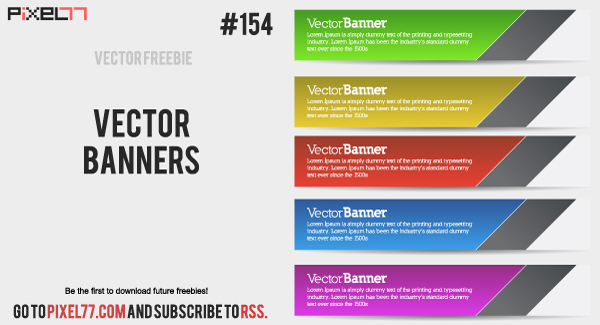 Vector Banners - Free Vector of the Day #154