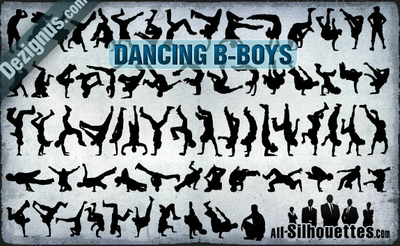 Vector Dancing B-boys