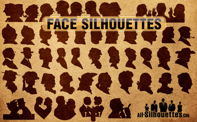 Vector Face Silhouettes