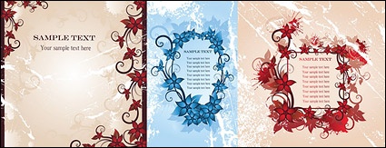 Vector Fashion Flowers Frame Material 2