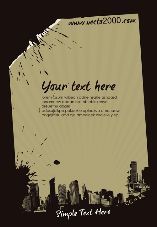 Vector Flyer City Illustration Template-ove
