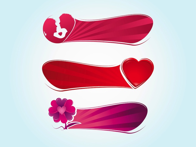 Vector Love Banners