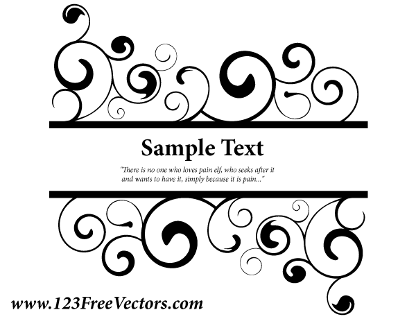 Vector Ornate Swirl Banner