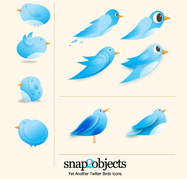 Vector Twitter Birds Icons