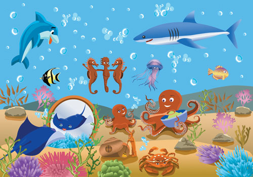 Vector Underwater World