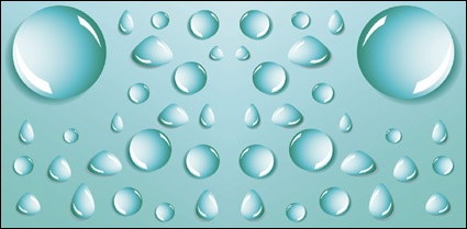 Vector water drops