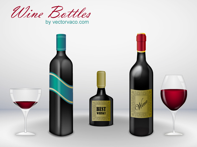 Vector Wine Bottles