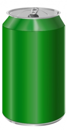 Vectorscape Green Soda Can clip art