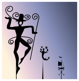 View with weather vanes