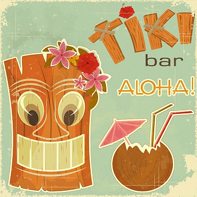 Vintage Hawaiian Vector Illustration