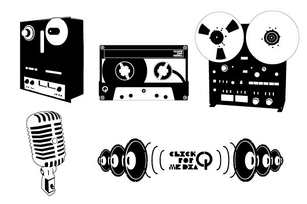 Vintage Recording Set Vector