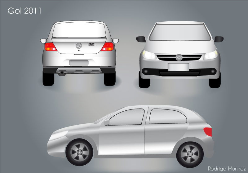 VW Gol 2011 Car Vector Pack