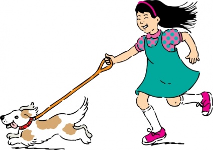 Walking Dog clip art