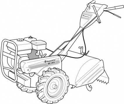 Walking Tractor Power Tiller clip art