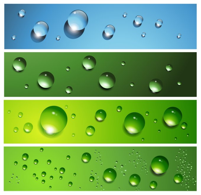 Water Drop Banners