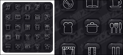 Web2.0 simple black icon