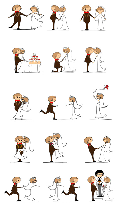 Wedding cartoon vector