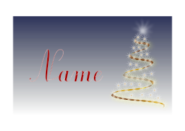 Weihnachtskarte mit Name als Volage