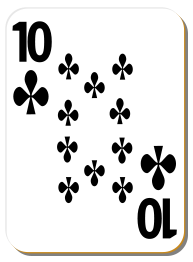 White deck: 10 of clubs