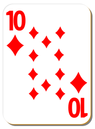 White deck: 10 of diamonds