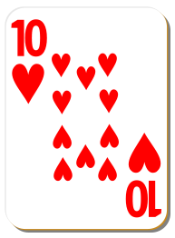 White deck: 10 of hearts