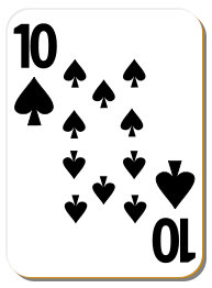 White deck: 10 of spades