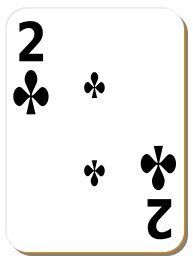 White deck: 2 of clubs