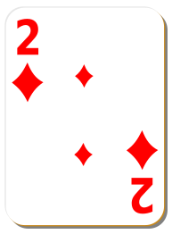 White deck: 2 of diamonds