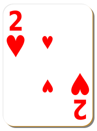 White deck: 2 of hearts