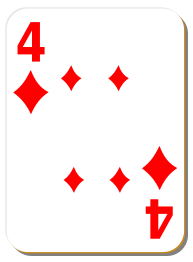 White deck: 4 of diamonds