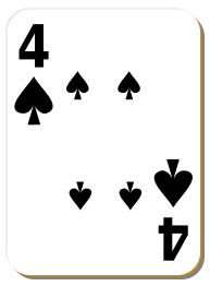 White deck: 4 of spades