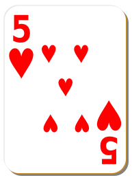 White deck: 5 of hearts