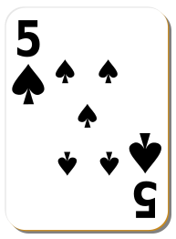 White deck: 5 of spades